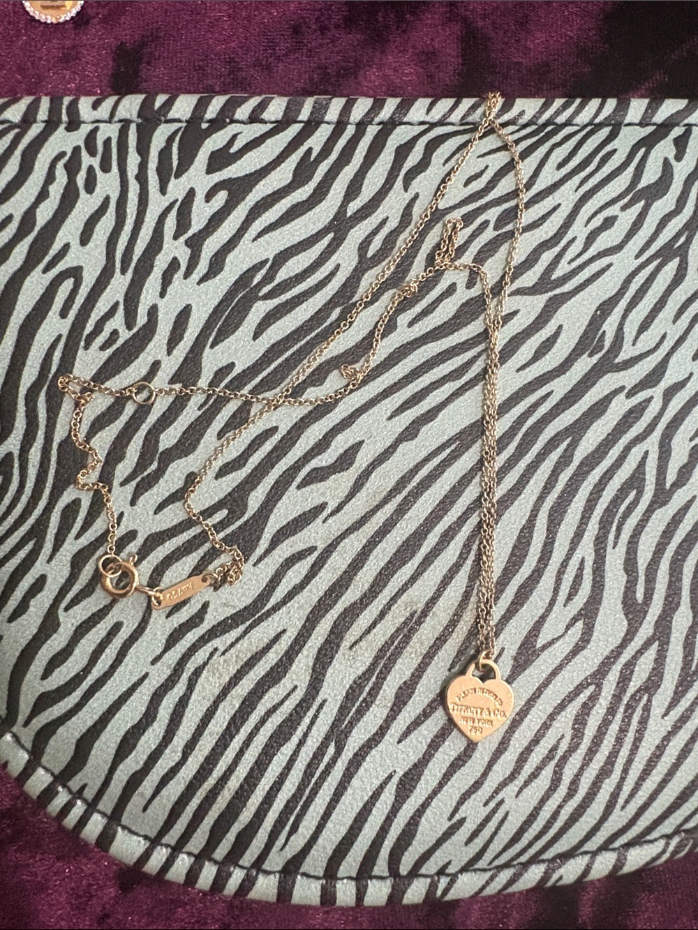 Tiffany & Co. Rose Gold Heart Tag Necklace
